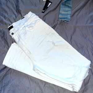 Men’s Amiri white skinny jeans